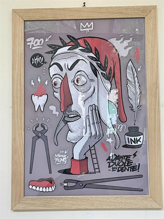RAVENNA - een kunstwerk in een Dante kunstgallerij