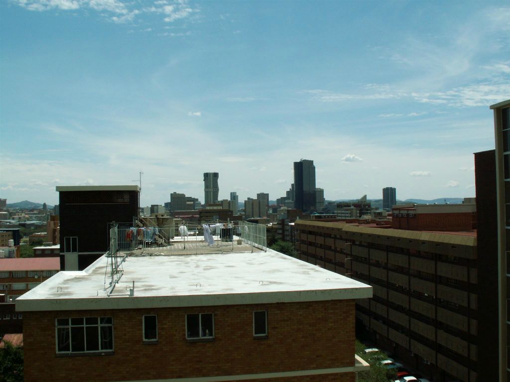 PRETORIA - het uitzicht vanuit de hotelkamer
