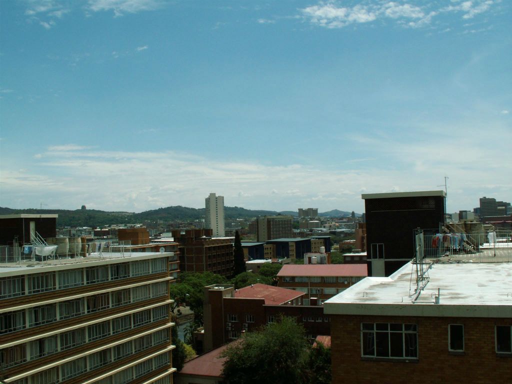 PRETORIA - het uitzicht vanuit de hotelkamer