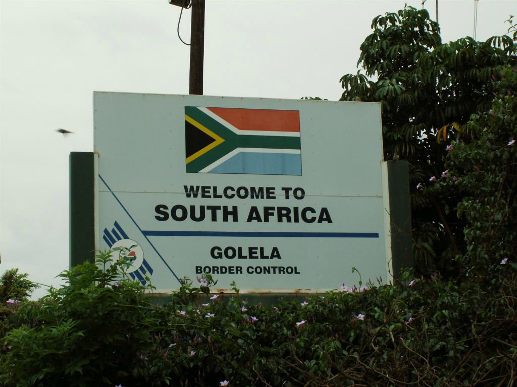 SWAZILAND -> ST. LUCIA - een bord bij de grens