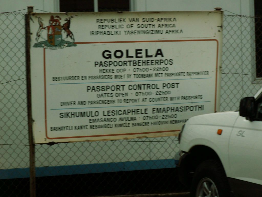 SWAZILAND -> ST. LUCIA - een bord bij de grens