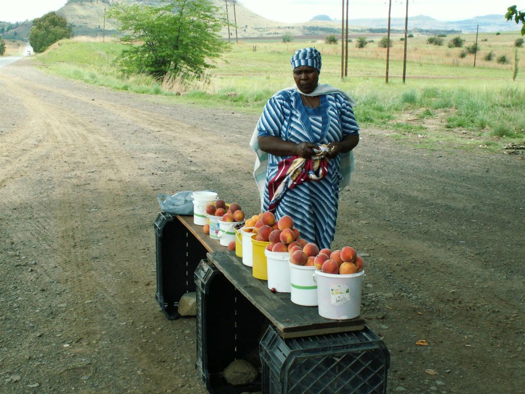 ROYAL NP -> LESOTHO - een fruitkraam