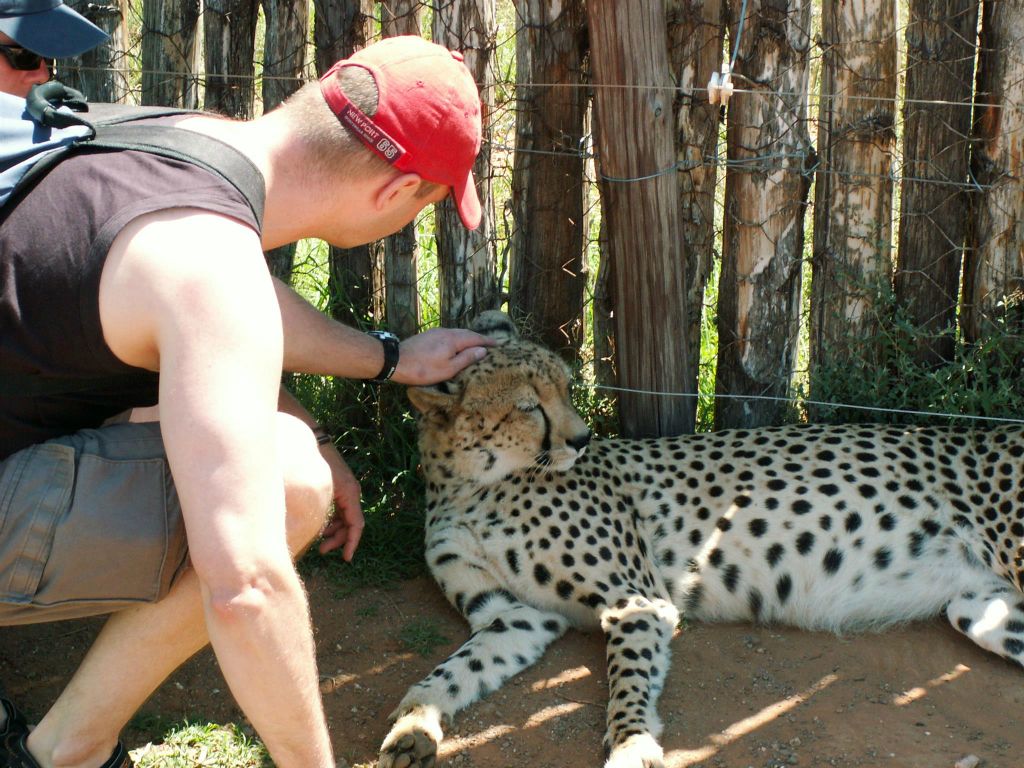 Carlos bij een cheetah