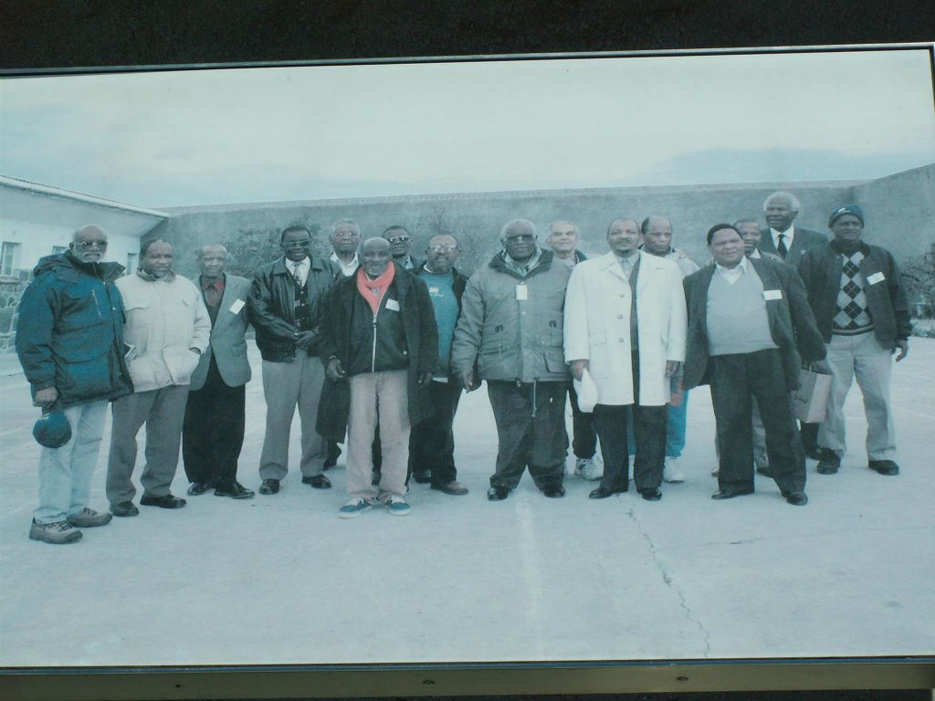 KAAPSTAD - een foto op een binnenplaats van de gevangenis op Robbeneiland