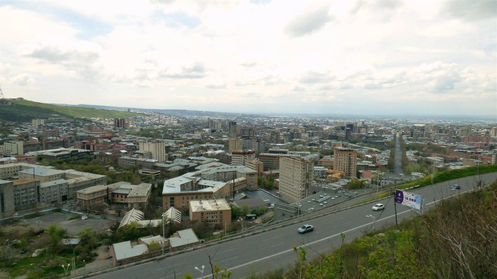 YEREVAN - het uitzicht over Yerevan vanaf het Victory park