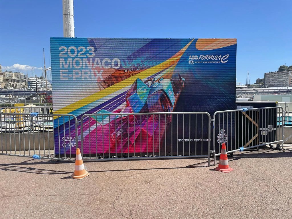 MONACO - een reclamebord van de ePrix van Monte Carlo