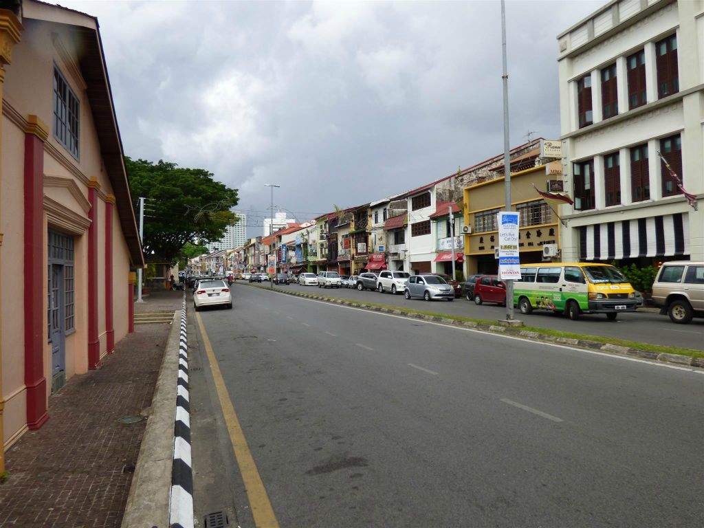 KUCHING - een gedeelte van de straat Main Bazaar