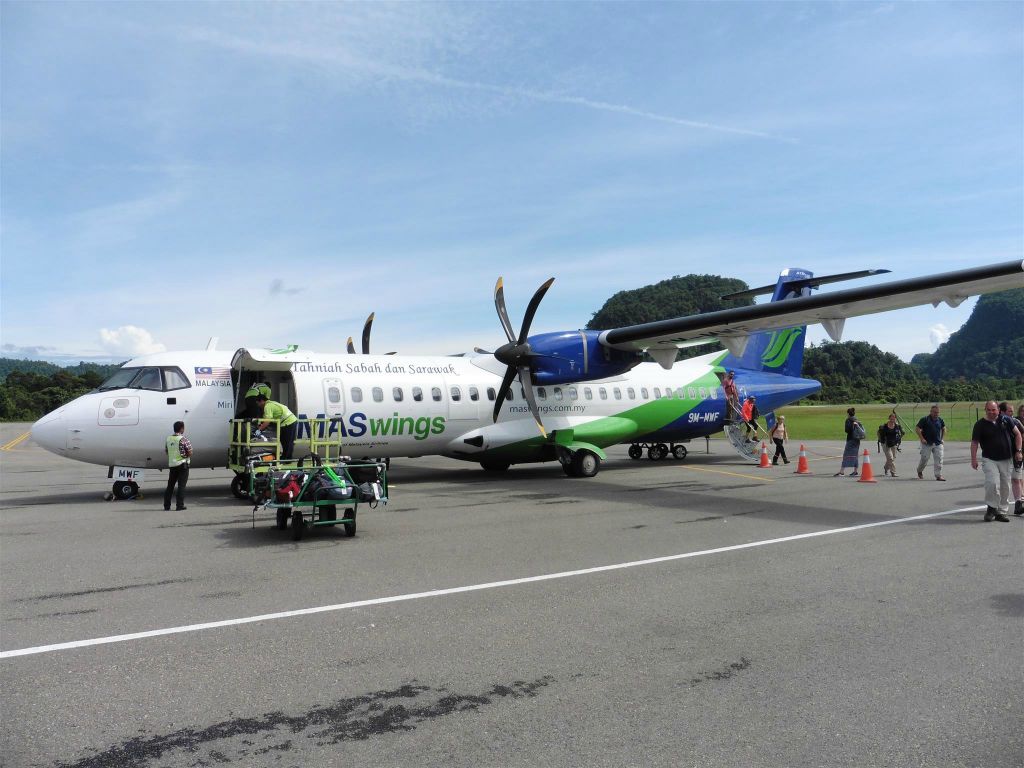 MULU NATIONAL PARK - de ATR 72-500 waarmee we naar Mulu zijn gevlogen