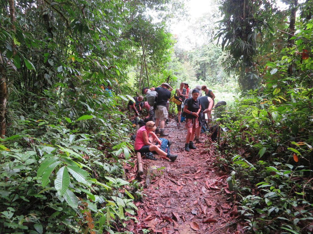 MULU NATIONAL PARK - de schoenen wisselplek voor de Headhunters trail