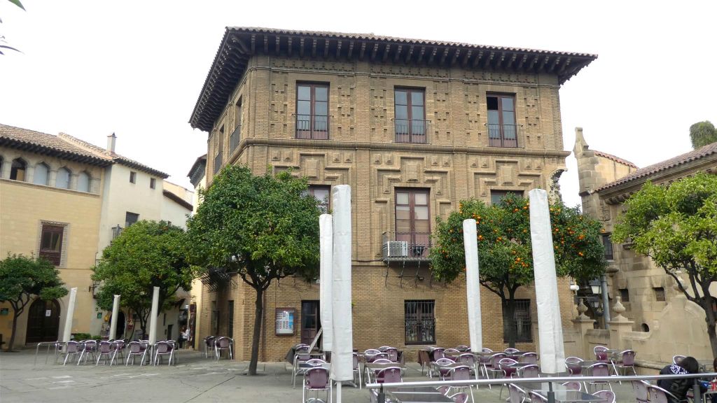 BARCELONA - binnen bij het openluchtmuseum het Spaanse dorp