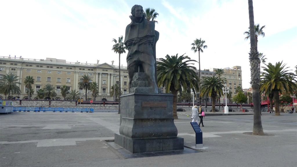 BARCELONA - een monument ter ere van de Catalaanse dichter Joan Salvat-Papasseit (1894-1924)