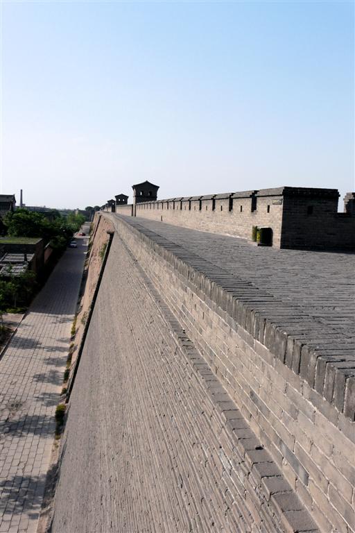 PINGYAO - uitzicht vanaf de stadsmuur van het oude centrum