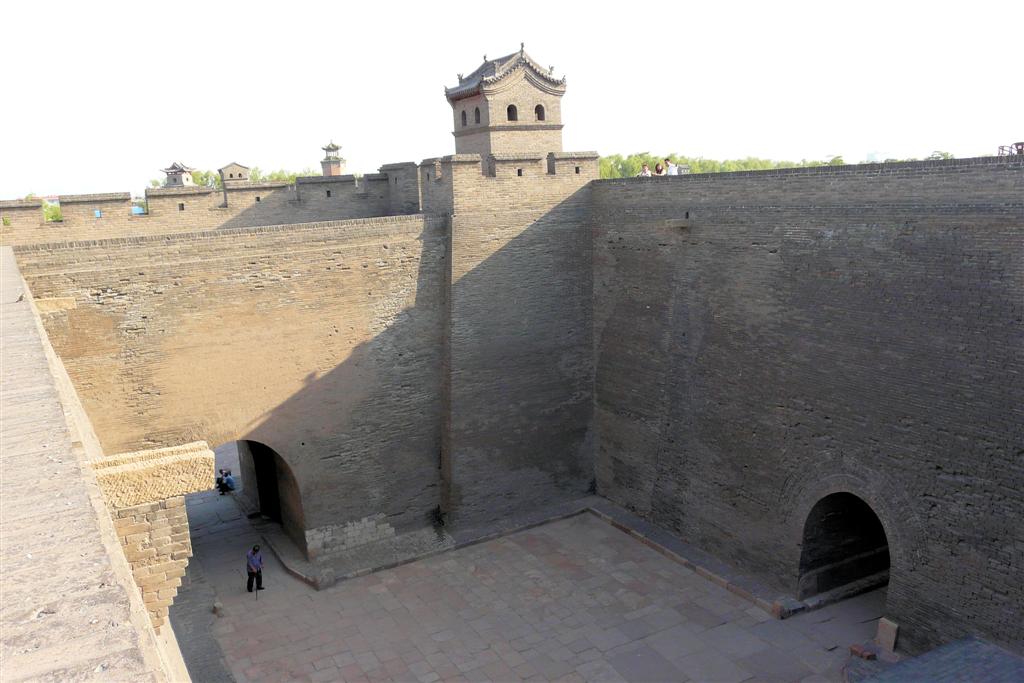PINGYAO - uitzicht vanaf de stadsmuur van het oude centrum