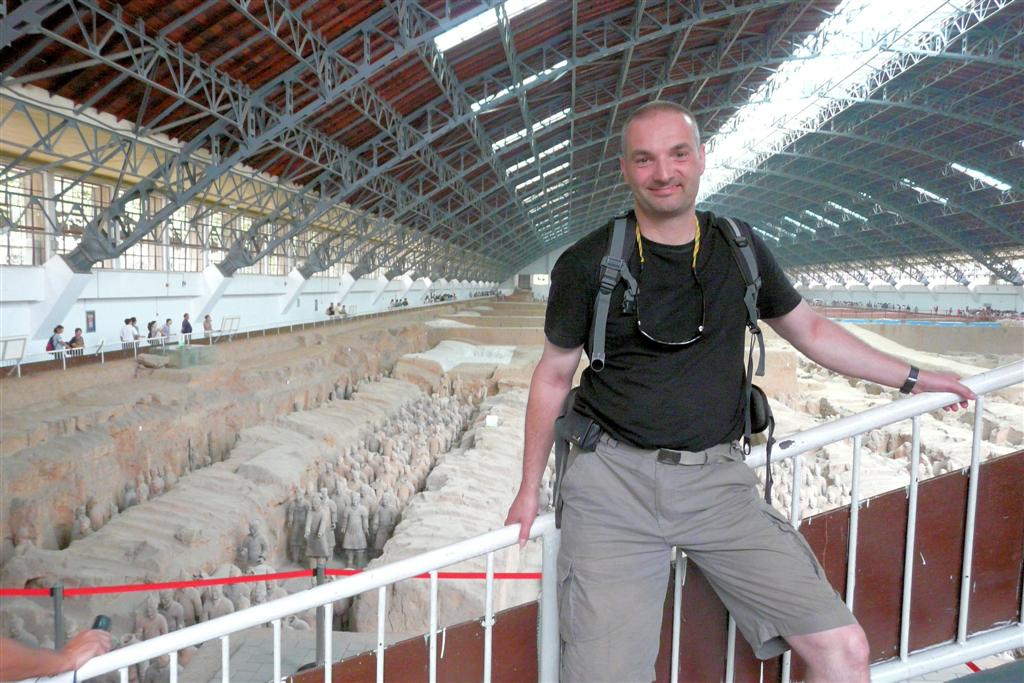 XIAN - Carlos bij het terracotta leger