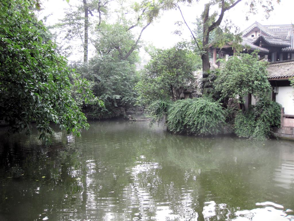 CHENGDU - vijver bij Jinli old street