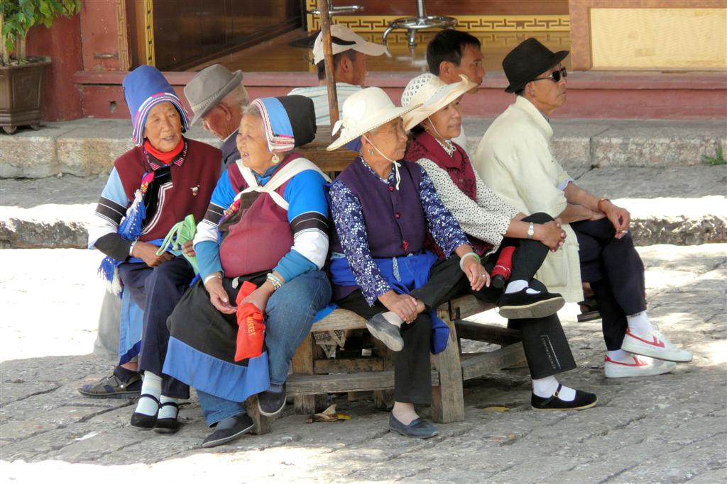 LIJIANG - inwoners van Lijiang