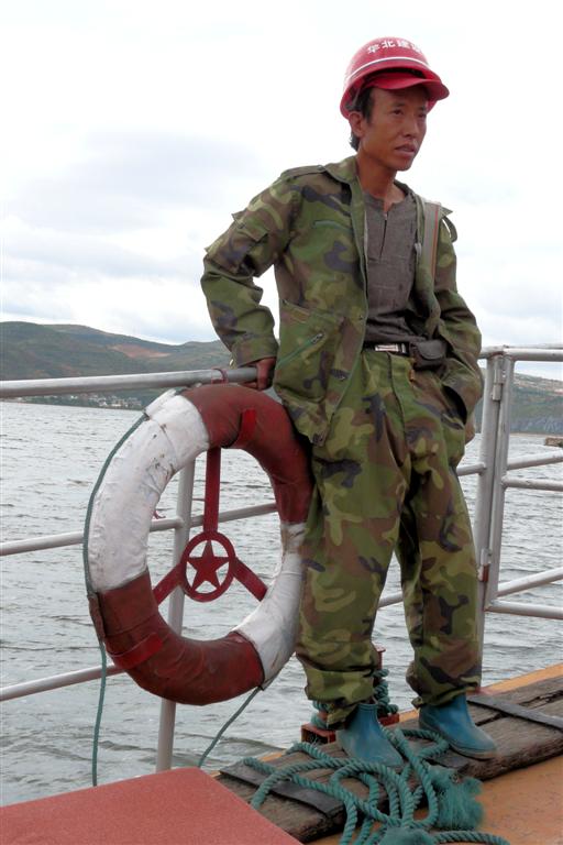DALI - een bouwvakker lift mee met onze boot