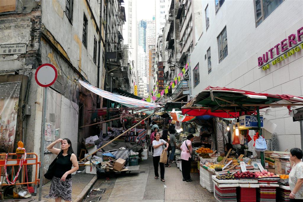 HONG KONG - een lokale markt in het centrum