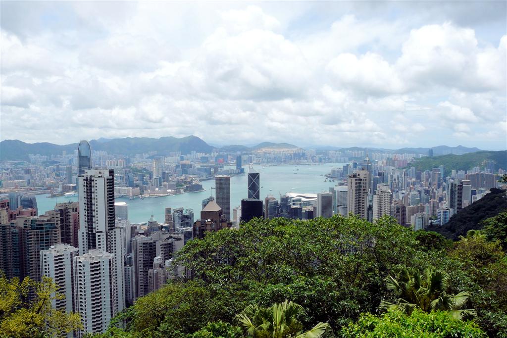 HONG KONG - uitzicht over Kong Kong vanaf Victoria Peak