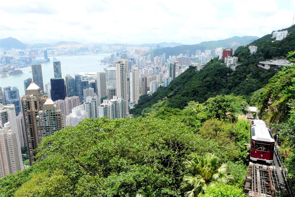 HONG KONG - uitzicht over Kong Kong vanaf Victoria Peak