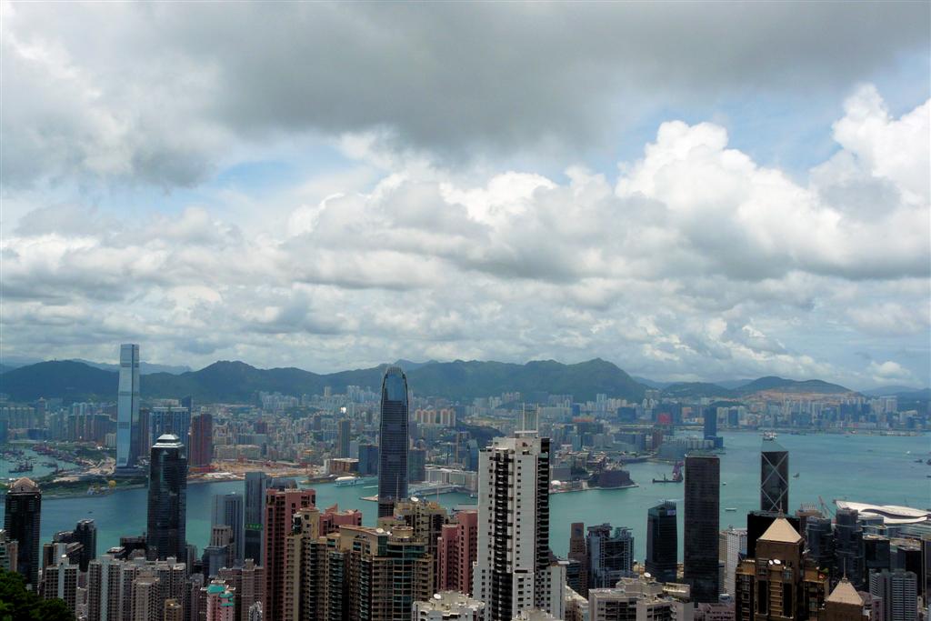 HONG KONG - uitzicht over Kong Kong vanaf Victoria Peak