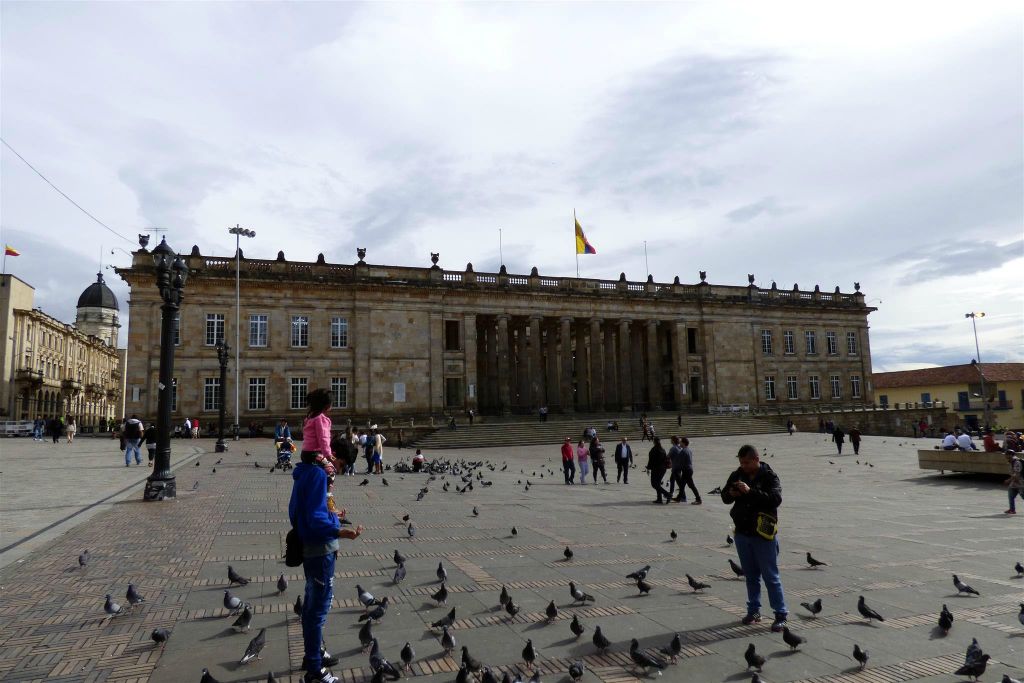 BOGOTA - het nationale Capitool bij het plein Bolivar