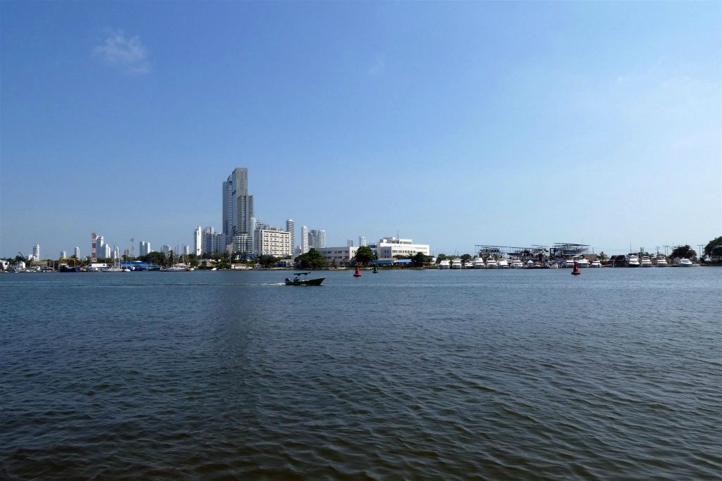 CARTAGENA - het uitzicht op de haven van Bocagrande
