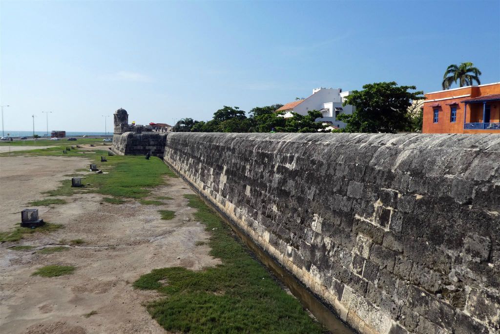CARTAGENA - een gedeelte van de oude stadsmuur