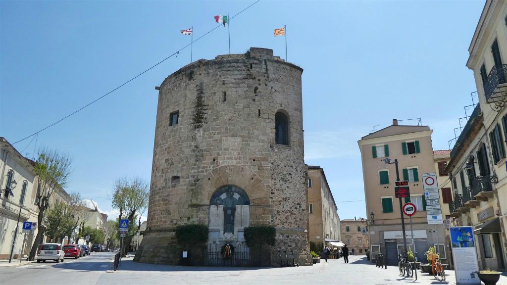 SARDINIË - ALGHERO - de toren van Porta Terra