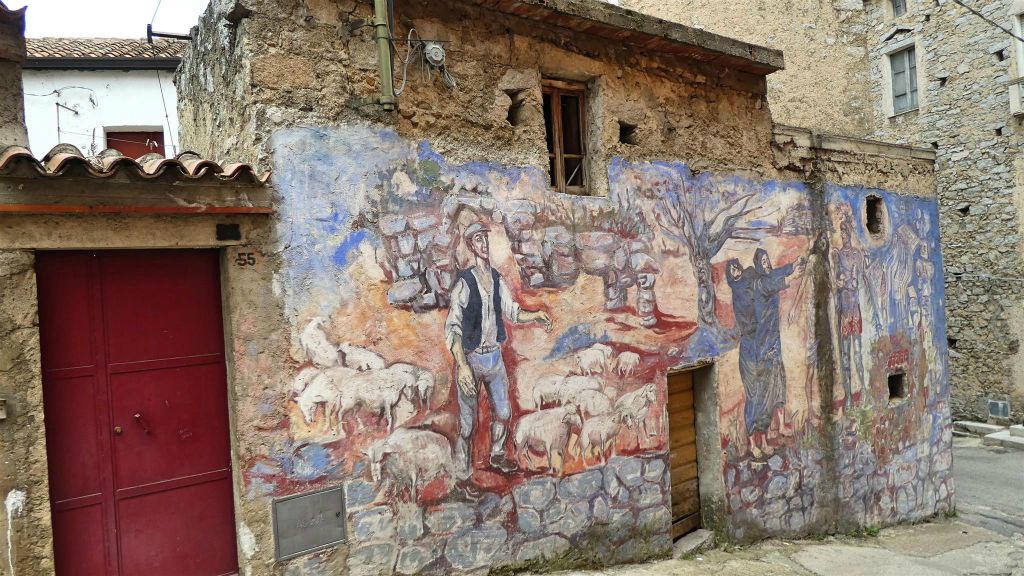SARDINIË - ORGOSOLO - een muurschildering