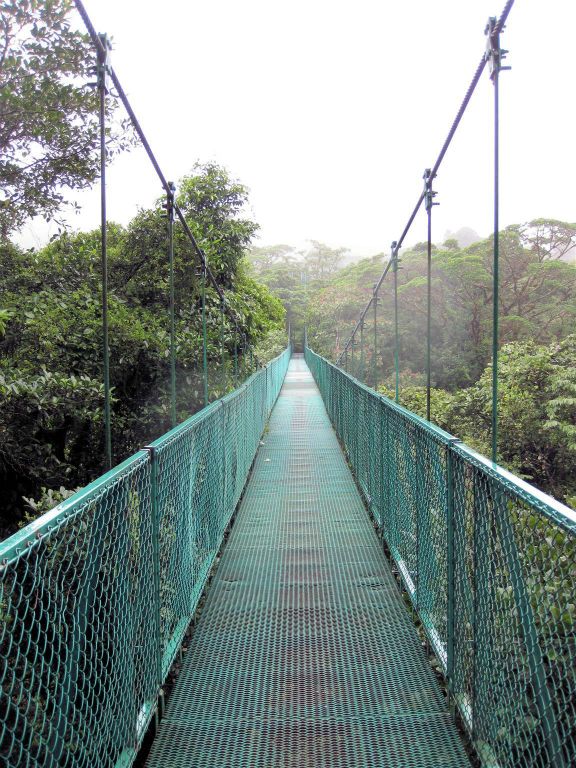 MONTEVERDE - een hangbrug bij de skywalk