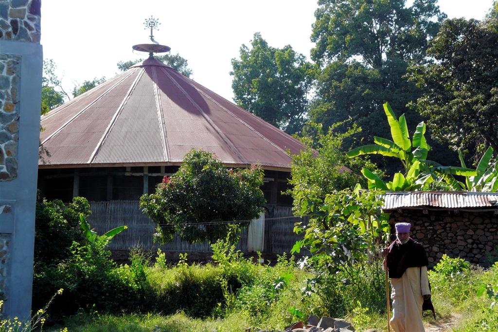 BAHIR DAR - de Ura Kidane Mihret kerk op het Zeghe Peninsula eiland