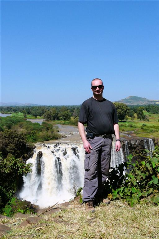 BAHIR DAR -> GONDAR - Carlos bij de watervallen van de Blauwe Nijl