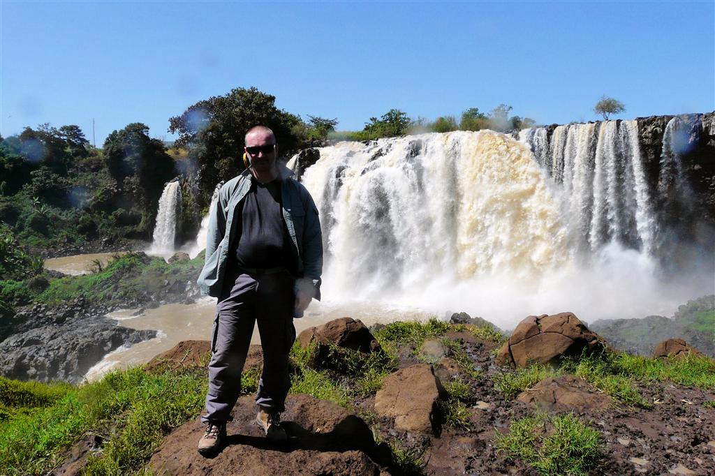 BAHIR DAR -> GONDAR - Carlos bij de watervallen van de Blauwe Nijl