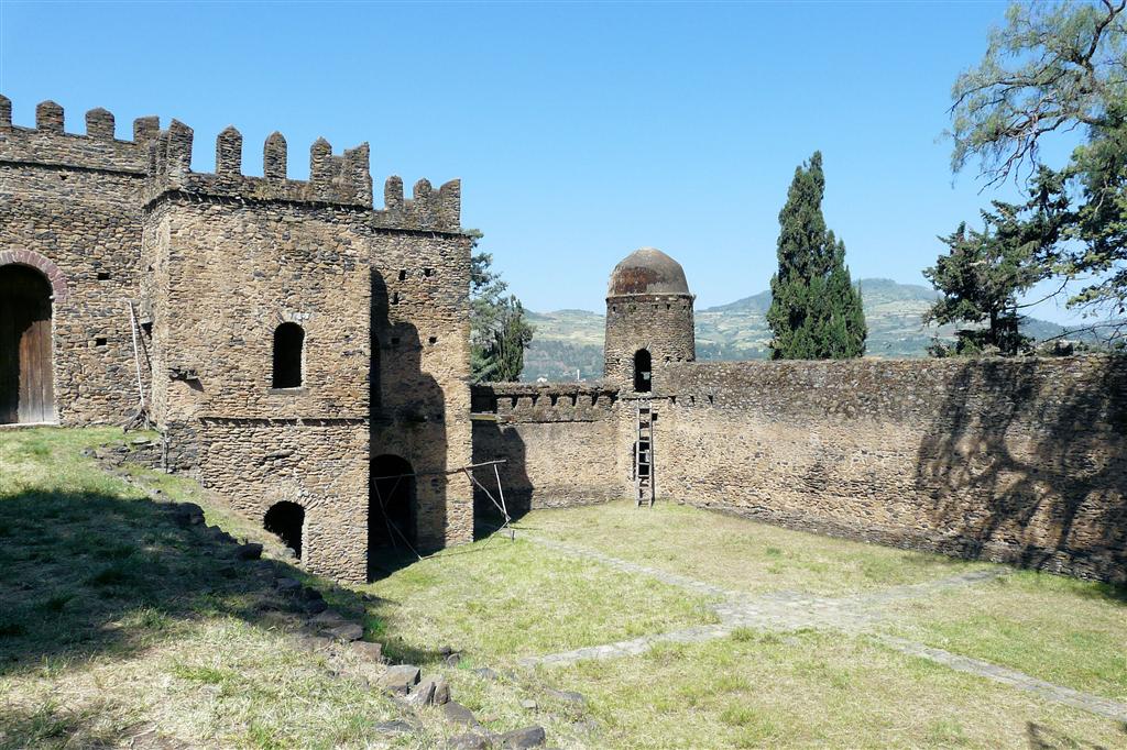 GONDAR - het kasteel van Mentewab van het Fasil Ghebbi complex