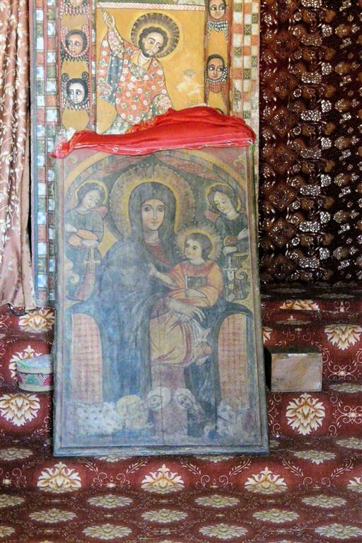 GONDAR - een schilderij in de Debre Birhan Selassie kerk