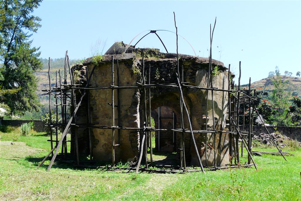 GONDAR - het mausoleum van Zobel, het paard van koning Fasilidas, bij het bad van Fasilidas