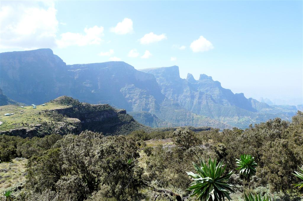 DEBARK (Simien Nationaal Park) - het uitzicht tijdens onze wandeling