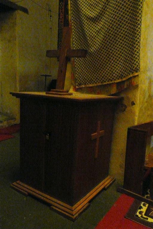 AKSUM - een kruis in de oude Saint Mary of Zion kerk