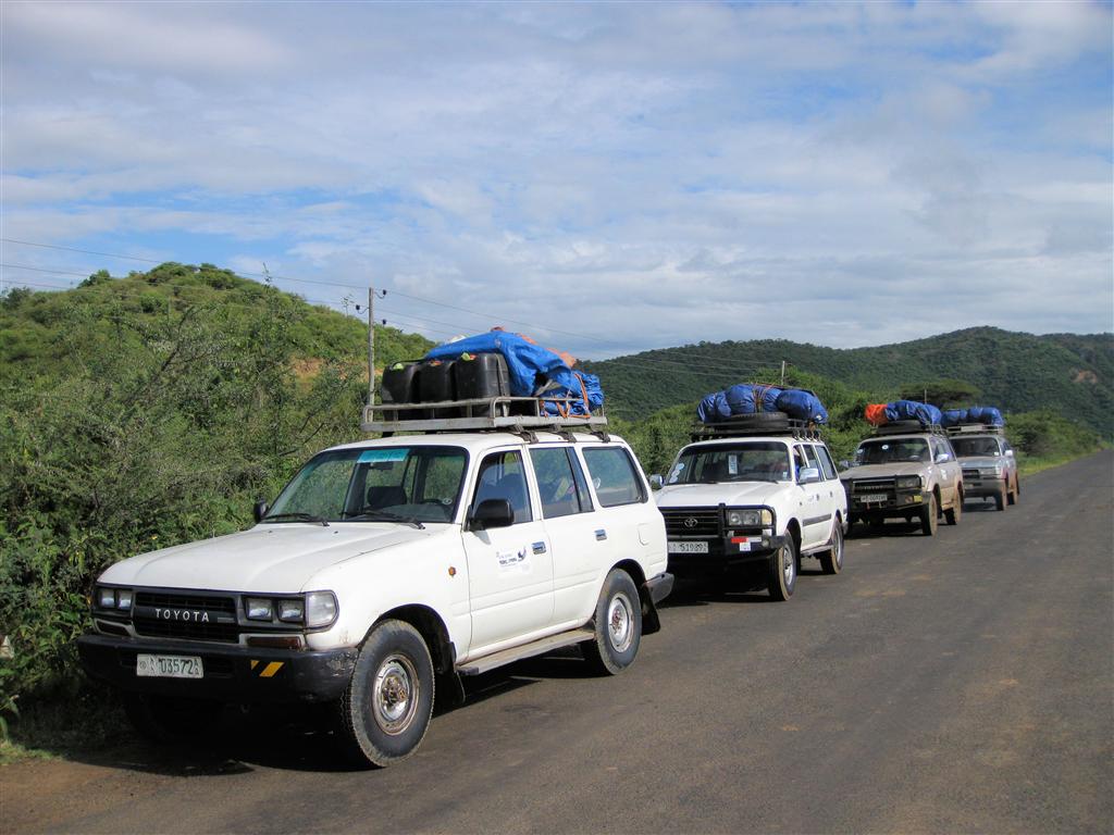 ARBA MINCH -> JINKA - onze vier jeeps