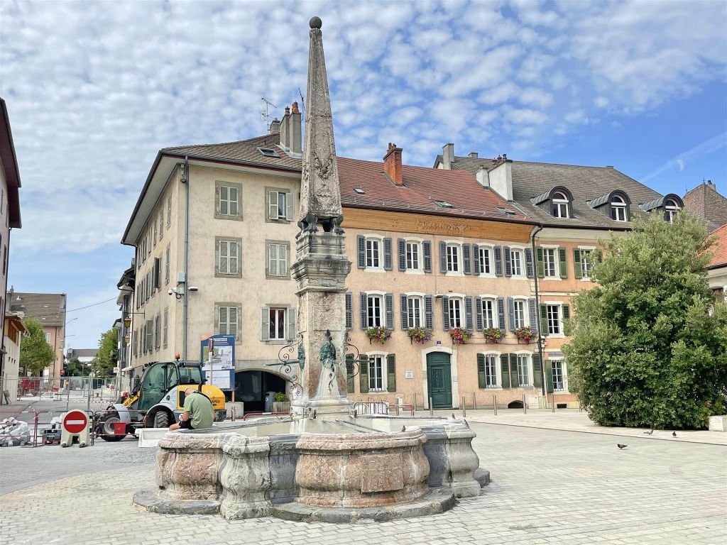 THONON-LES-BAINS - de fontein van Thonon-les-Bains