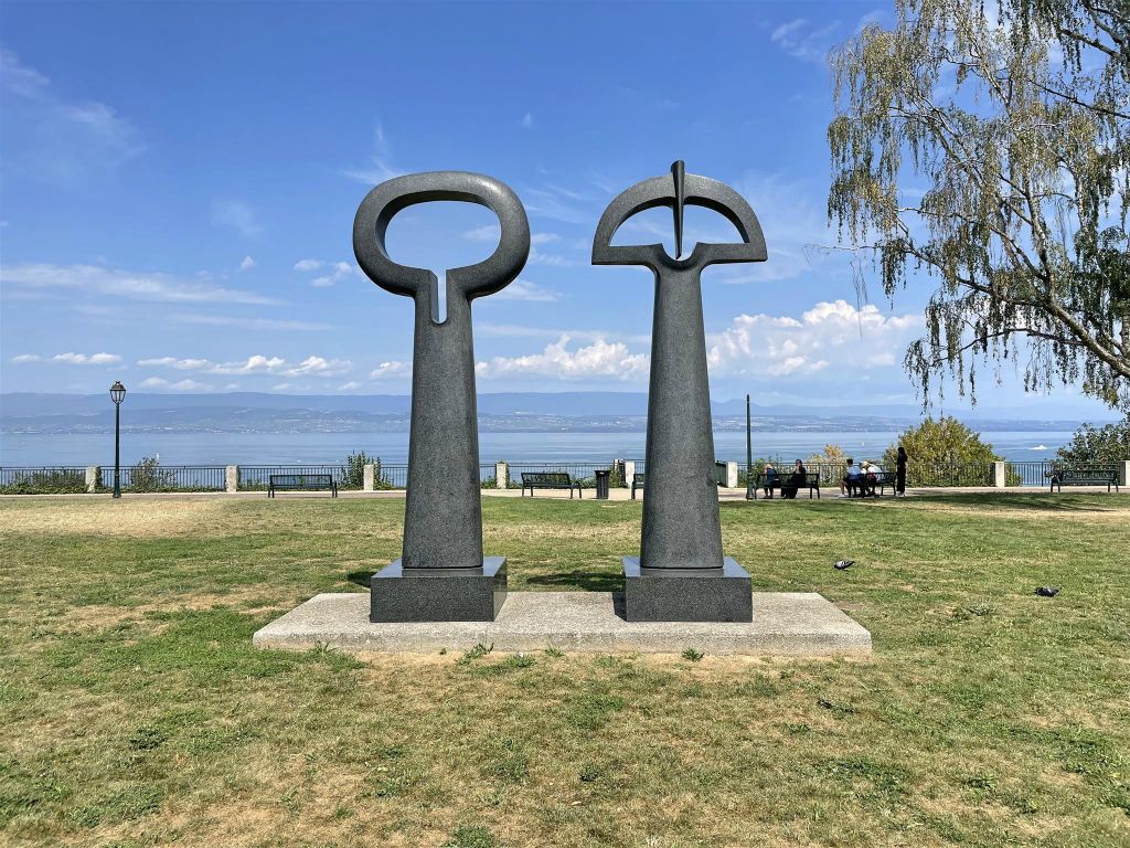 THONON-LES-BAINS - een kunstwerk in het Belvédère park