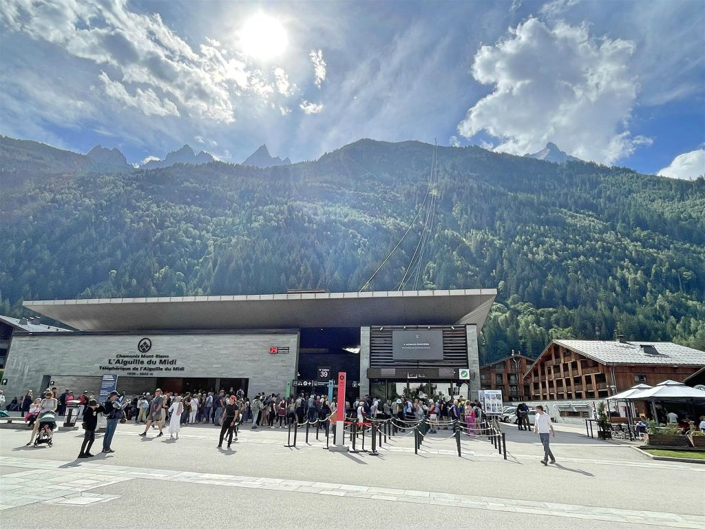 CHAMONIX - de kabelbaan van de Aiguille du Midi