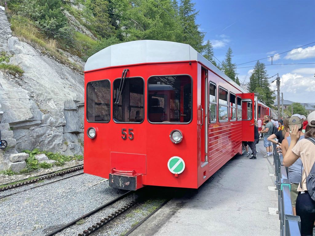 CHAMONIX - de tandradtrein nummer 55