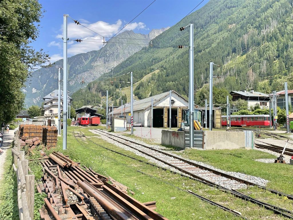 CHAMONIX - de remise van het tandradtrein station