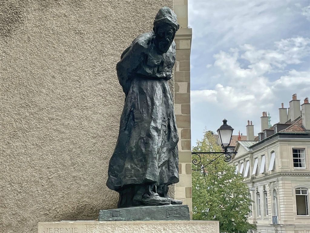 GENÈVE - het Jérémie standbeeld