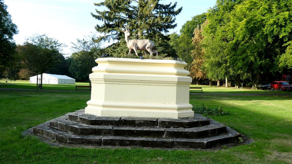 MEISDORF - een beeld bij het parkhotel schloss Meisdorf waar we verbleven