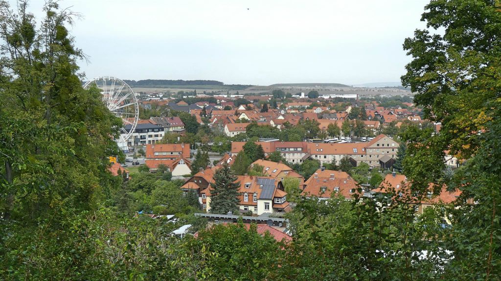 WERNIGERODE - het uitzicht vanaf het park Lustgarten