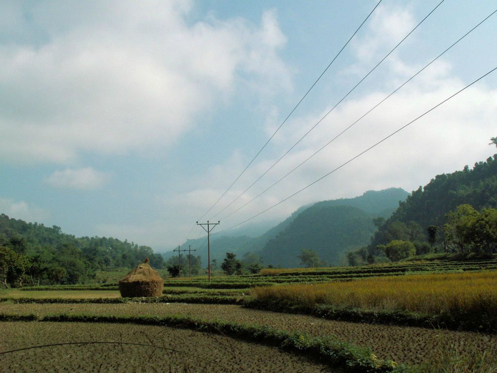 NEPAL - CHITWAN NP -> POKHARA - het uitzicht bij een lunchstop