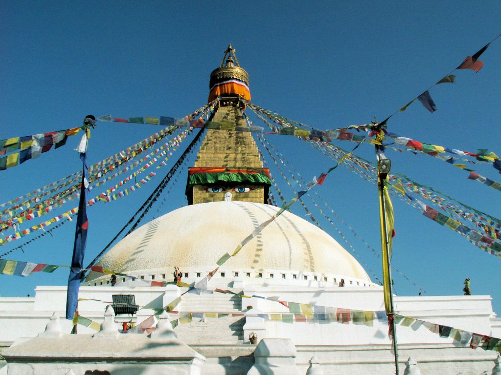 NEPAL - KATHMANDU - de Bodnath stoepa